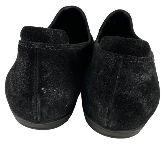 Sesto Meucci Black Suede SlipOn 9 Narrow Hovercraft Sole Silver Punched Leather - Picture 14 of 16